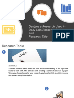 Research Topic and Research Title