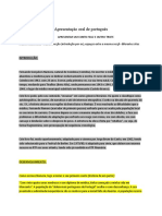 Apresentação Oral - Retalhos Da Vida de Um Médico