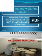 Dispensing and Weighing Controls