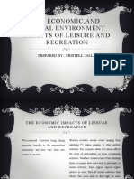 The Economic, and Social Environment Impacts of Leisure and