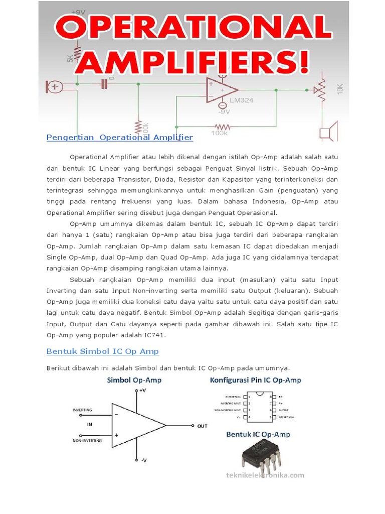 Karakteristik dan Parameter Operational Amplifier PDF