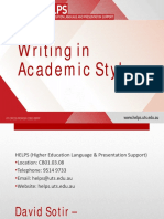 Writing in Academic Style (With Activity Answers)