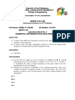 CENGR 3140 LAB Numerical Solutions to CE Problems