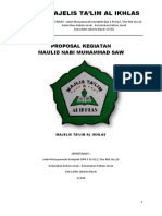 Majelis Ta'Lim Al Ikhlas: Proposal Kegiatan Maulid Nabi Muhammad Saw