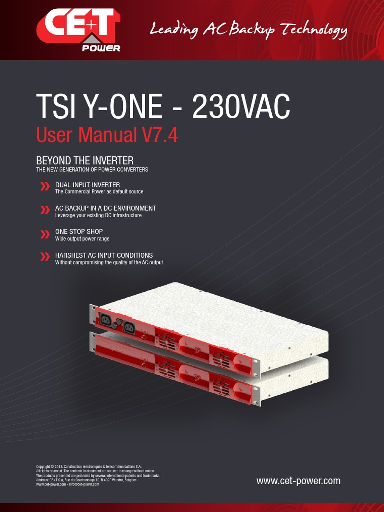 CET Standalone Inverter User Manual Y ONE 48Vdc - 230vac EN v7.4 | PDF ...