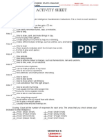 Activity Sheet Module 2 - Lesson 6