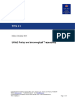 TPS 41 UKAS Policy On Metrological Traceability Edition 5 October 2019