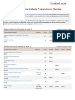 Artificial Intelligence Graduate Program Course Planning