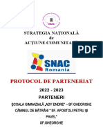 Protocol de Parteneriat: Strategia Naţională de Acţiune Comunitară