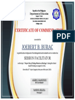 Certificate of Commendation