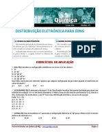 Exercícios - Distribuição Eletrônica Nos Átomos