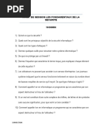 Sujet de Session Les Fondamentaux de La Securite