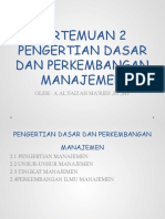 Part II Pengertian Dasar Dan Perkembangan Ilmu Manajemen