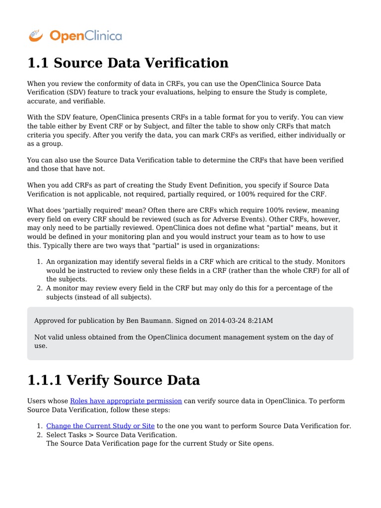 Source Data Review Vs Source Data Verification