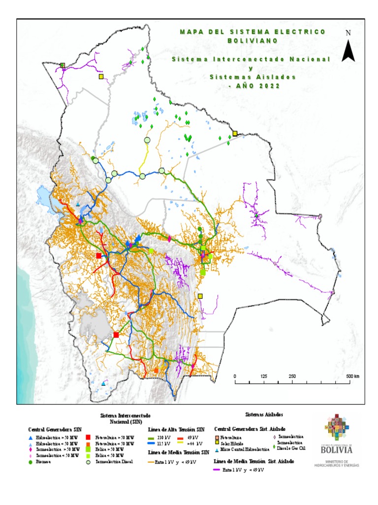 Mapa Del Sistema Electrico Nacional 2022 Tamano Carta | PDF ...