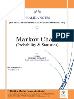 Markov Chain Notes for NET, GATE & SET