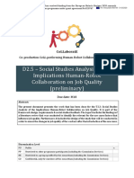 D2.5 - Social Studies Analysis of The Implications Human-Robot Collaboration On Job Quality (Preliminary)