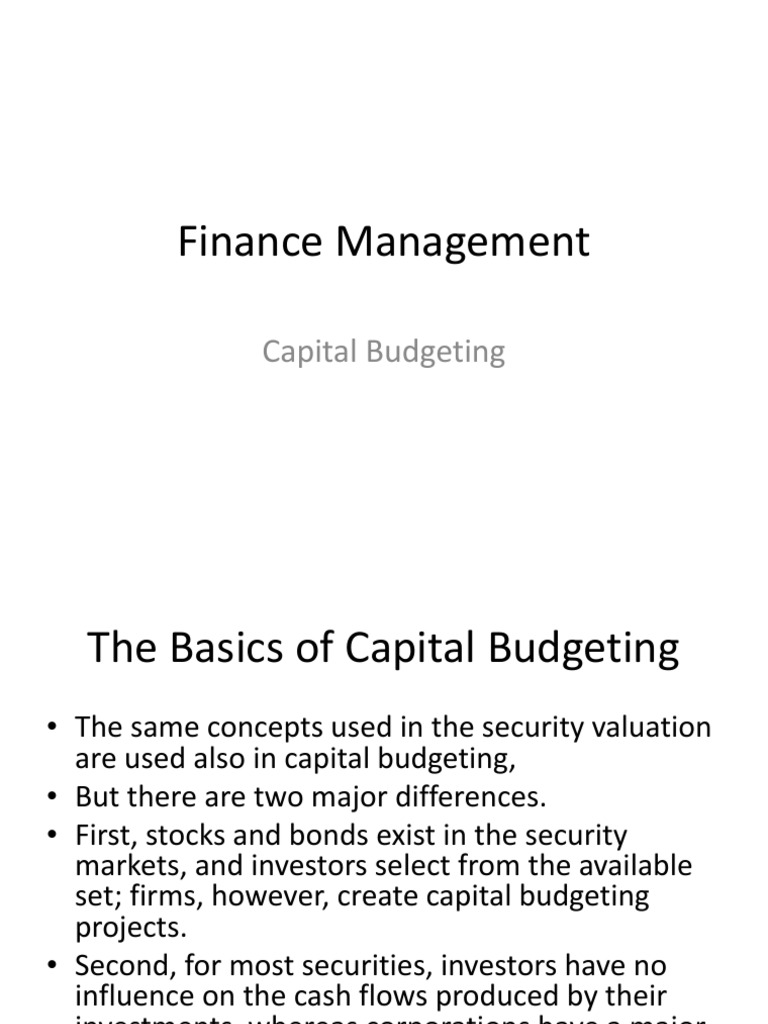 9 Capital Budgeting Pdf Net Present Value Internal Rate Of Return
