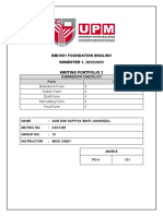 Writing Portfolio 2 Submission Checklist