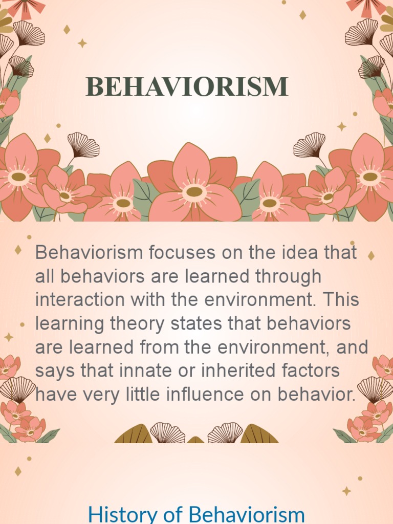 Behaviorism Social Cognitive Theory Pdf Behaviorism Classical