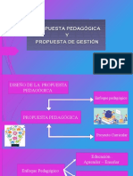 Propuesta y Gestión Pedagógica