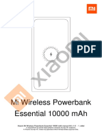 Xiaomi Mi 10000 Wireless Powerbank Essential Manual Xiaomi Hu