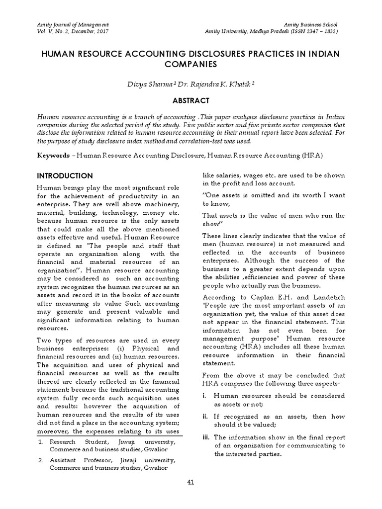 Human Resource | PDF | Accounting | Resource