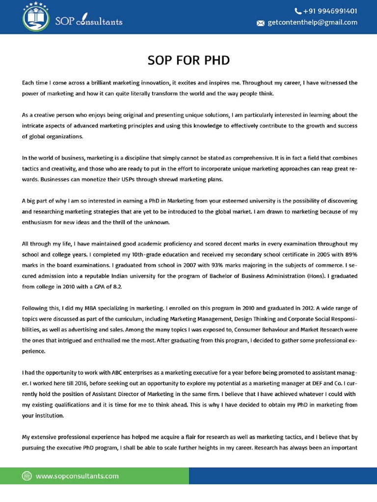 Sop For Phd In Physical Chemistry – GKAALN
