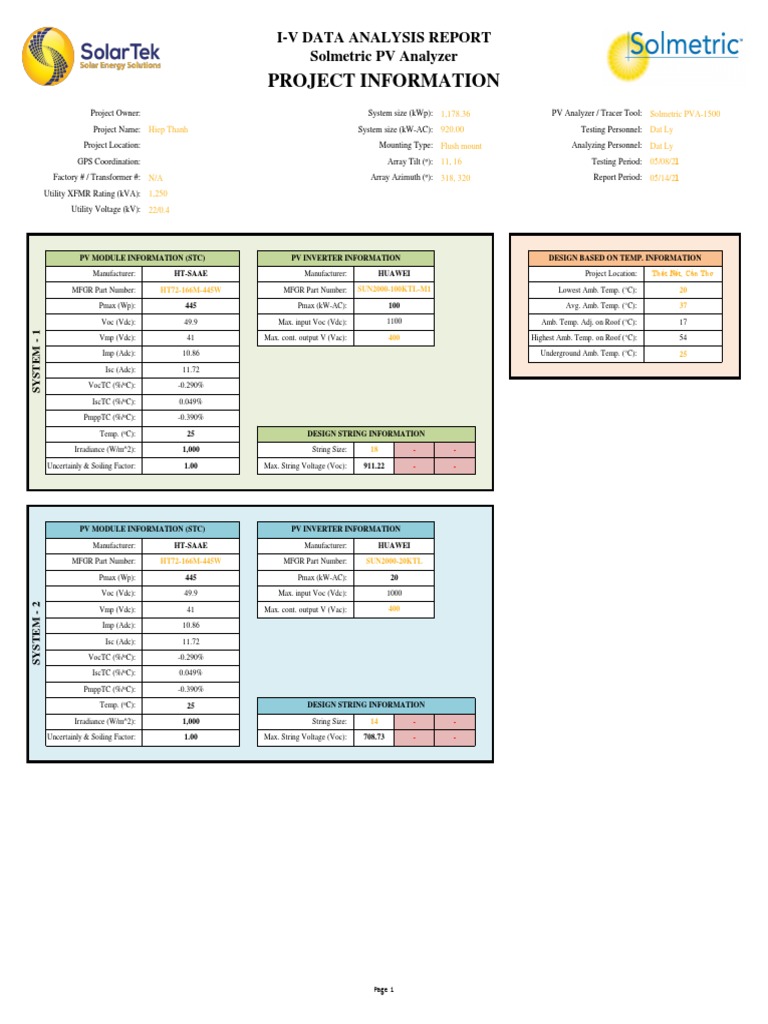 PV Array I-V Data Analysis Report | PDF | Amplifier | Electromagnetism