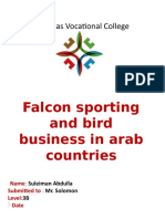 Falcon sporting and bird business in Arab countries