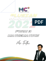 Form 3 Maths MR Fathi 02.09.2022