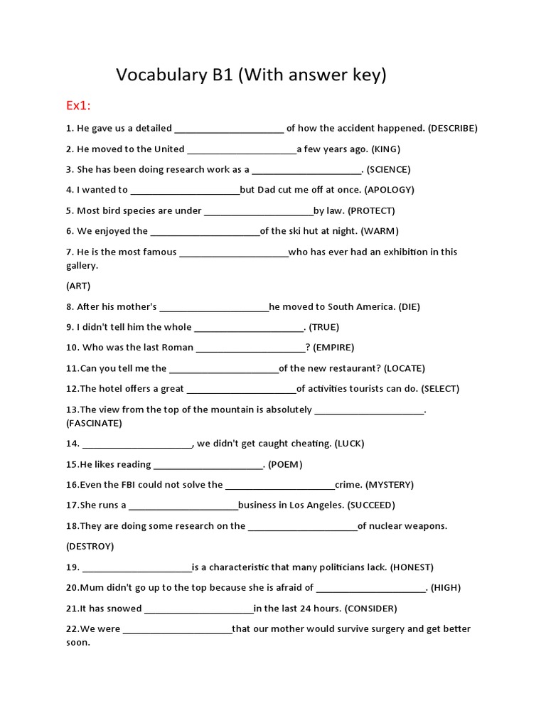Vocabulary B1 PDF Climate Change Greenhouse Effect