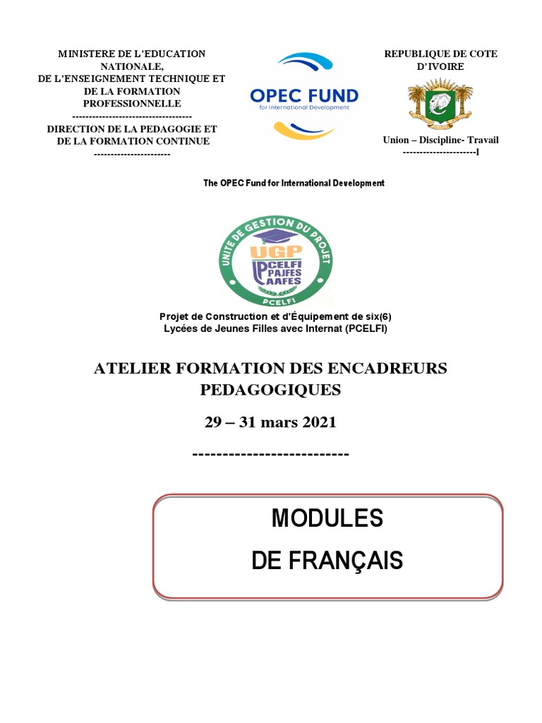 Formation des Encadreurs Pédagogiques | PDF | Compétence (Ressources ...