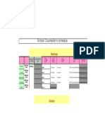 Counsellors Schedule