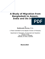 A Study of Migration From Bangladesh To Assam, India and Its Impact