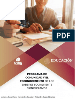 Lectura - Programa de Comunidad y El Reconocimiento de Los Saberes