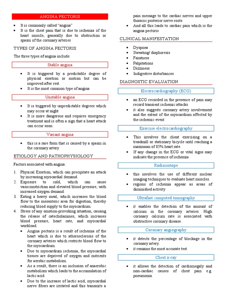 Angina Pectoris | PDF | Myocardial Infarction | Ischemia