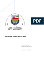 Mortality in Ethiopia and The Horn: Made By:mahelt Yirga Submitted To: Teacher Abraham