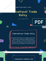 Week 2 - International Trade Policies