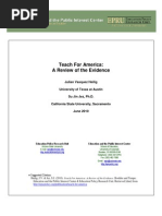 Teach For America: A Review of The Evidence