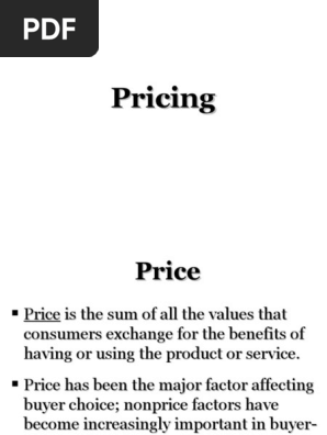 Pricing