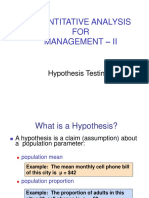Hypothesis Testing - 1