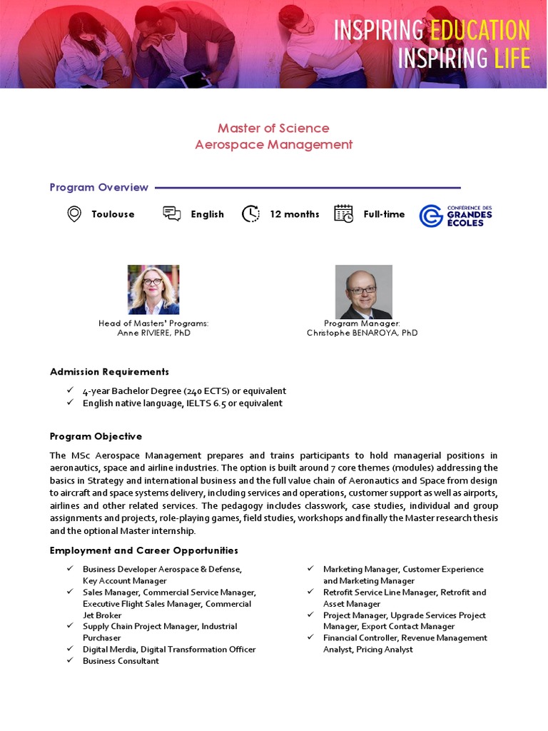 MSc in Aerospace Management Overview | PDF | Aerospace | Supply Chain ...