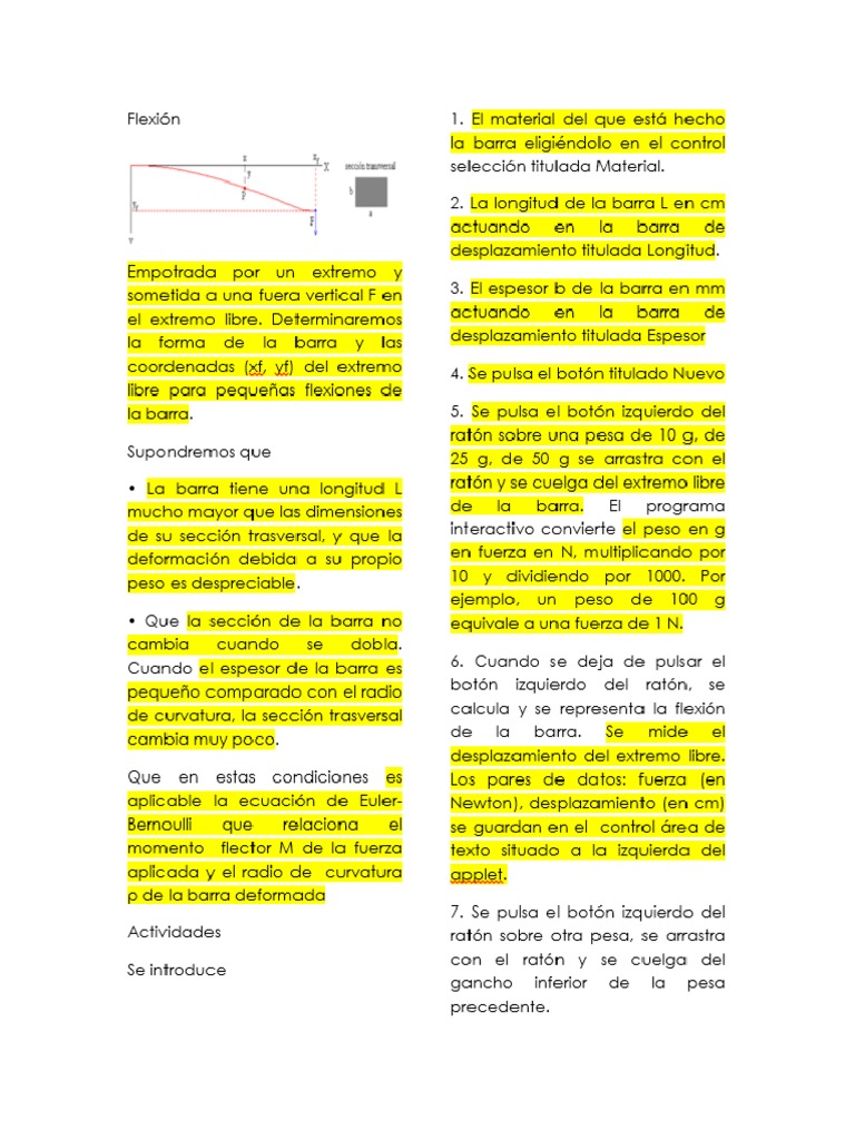Hojas Subrayadas | PDF