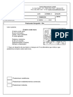 1º Atividade - Geografia 3º Ano