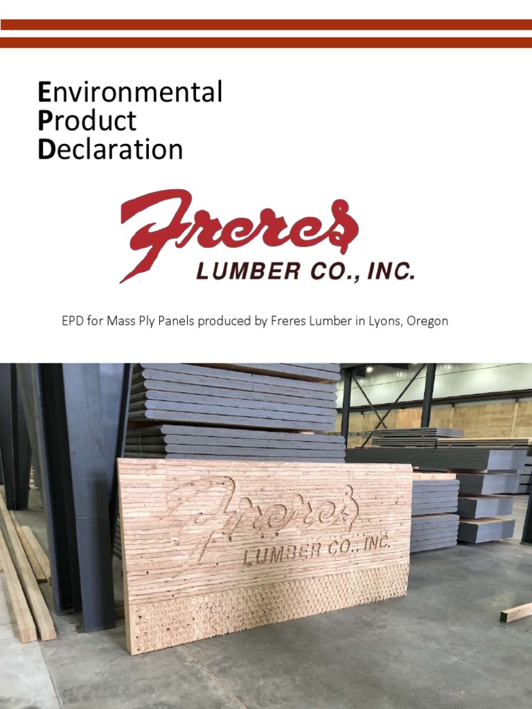 563.EPD For FinalFreres Lumber Company PDF Life Cycle Assessment