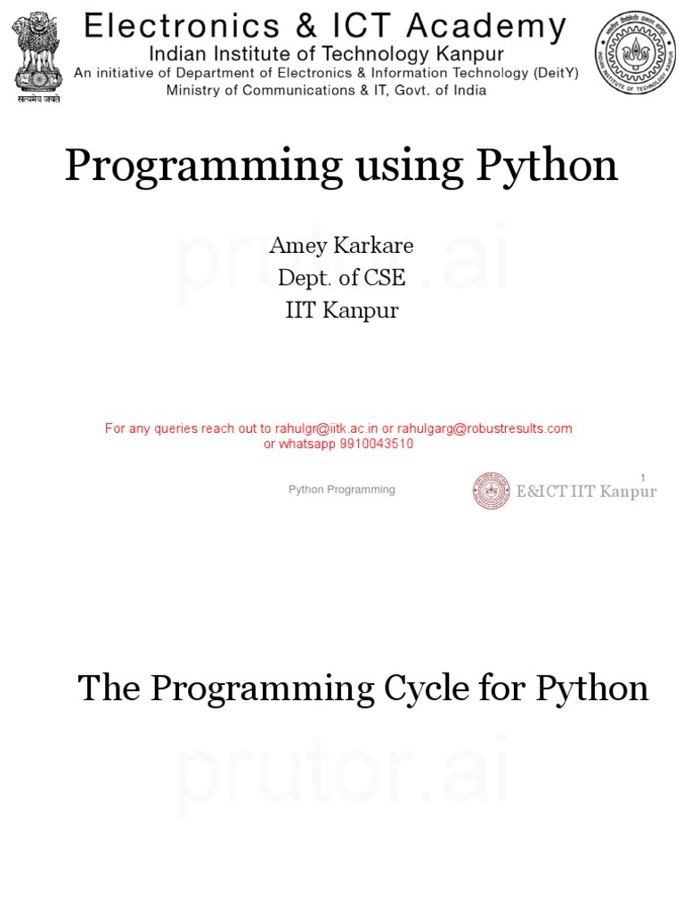 02 Python Programming Cycle | PDF