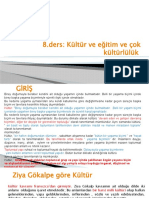 8.ders Eğitim Sosyolojisi Kültür Ve Eğitim Ve Çok Kültürlülük