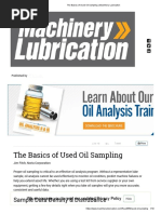 The Basics of Used Oil Sampling - Machinery Lubrication 1