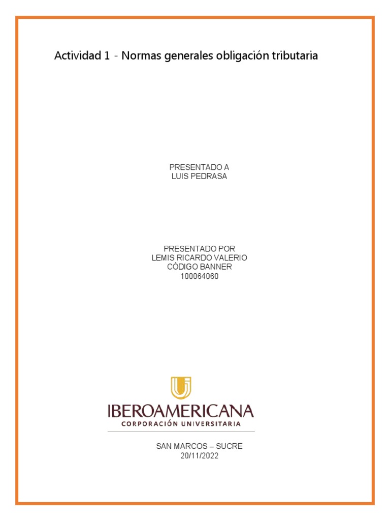 Normas de Obligación Tributaria en Colombia | PDF | aduana | Gobierno
